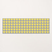 Trendy Yellow Grey Heart Pattern Yogamat (Achterkant (horizontaal))
