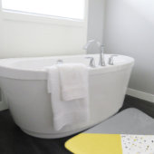 Trendy Yellow Grey Terrazzo Badmat