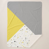 Trendy Yellow Grey Terrazzo Sherpa Deken (Voorkant)