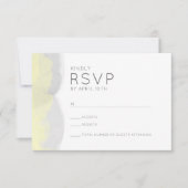 Trendy yellow grijs waterverf bruiloft rsvp antwoo (Voorkant)