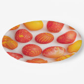 Trendy Yellow & Orange Easter Eggs Pattern Paper P Papieren Bordje (Gekanteld)