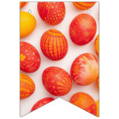 Trendy Yellow & Orange Easter Eggs Pattern Paper P Vlaggetjes (Eerste vlag)