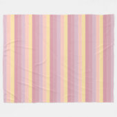 Trendy Yellow Pink Paars Striped Sjabloon Fleece Deken (Voorkant (Horizontaal))