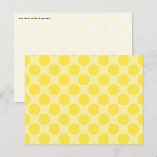 Trendy Yellow Polka Dots Pattern Citrus Fun Gifts Briefkaart (Voorkant / Achterkant)