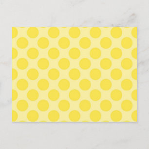 Trendy Yellow Polka Dots Pattern Citrus Fun Gifts Briefkaart
