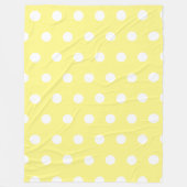 Trendy Yellow Polka Dots Pattern Fleece Deken (Voorkant)