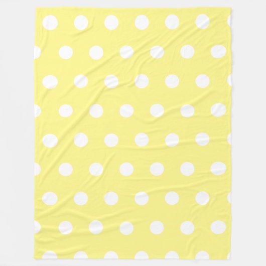 Trendy Yellow Polka Dots Pattern Fleece Deken (Voorkant)
