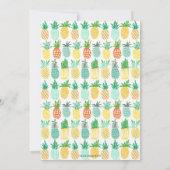 Trendy Yellow Summer Party | ananas Kaart (Achterkant)