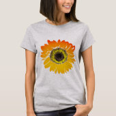 Trendy yellow Sunflower illustratie T-shirt (Voorkant)
