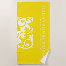 Trendy Yellow White Italy Majolica Tegel Strandlaken