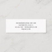 Trendy Yoga Instructor Professional Logo Business Mini Visitekaartje (Achterkant)