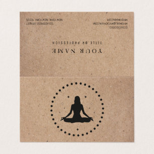 Trendy Yoga Instructor Professional Logo Business Visitekaartje