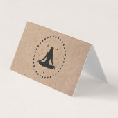 Trendy Yoga Instructor Professional Logo Business Visitekaartje (Voorkant)