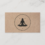 Trendy Yoga Instructor Professional Logo Business Visitekaartje (Voorkant)