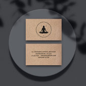 Trendy Yoga Instructor Professional Logo Business Visitekaartje