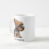 Trendy Yorkie met coole hipster-vibes Koffiemok (Voorkant links)
