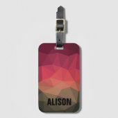 Trendy youthful bold ombre, aangepaste naam bagagelabel (Voorkant (verticaal))