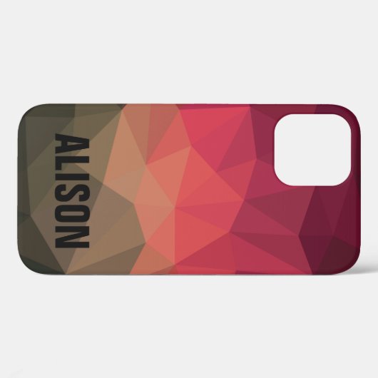 Trendy youthful bold ombre, aangepaste naam Case-Mate iPhone case (Achterkant (horizontaal))