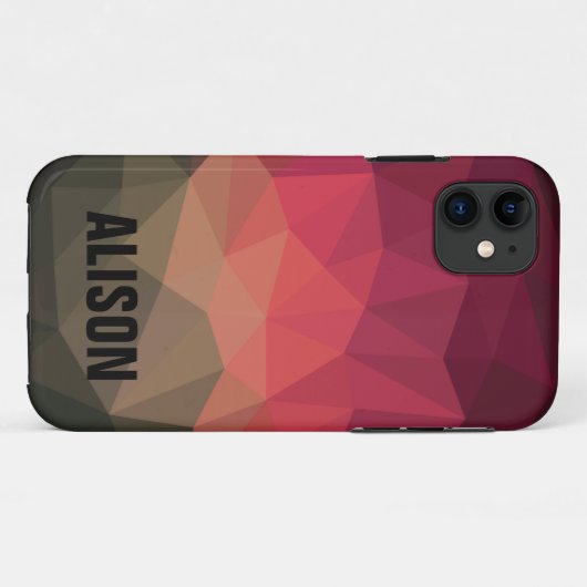 Trendy youthful bold ombre, aangepaste naam Case-Mate iPhone case (Achterkant (horizontaal))