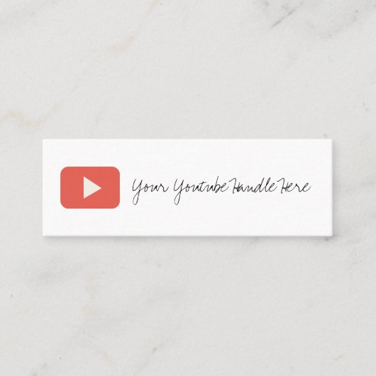 trendy youtube-visitekaartje mini visitekaartje (Voorkant)