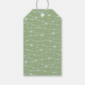 Trendy - zacht groengrijs - sneeuwvlok cadeau Labe Cadeaulabel (Achterkant)