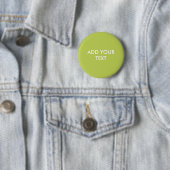 Trendy zachte chartreuse aangepaste knop ronde button 5,7 cm (In situ)