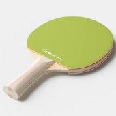 Trendy zachte chartreuse aangepaste pingpongbat tafeltennisbatje (Voorkant Gekanteld)