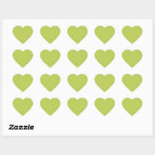 Trendy zachte chartreuse cute hartsticker hart sticker (Vel)