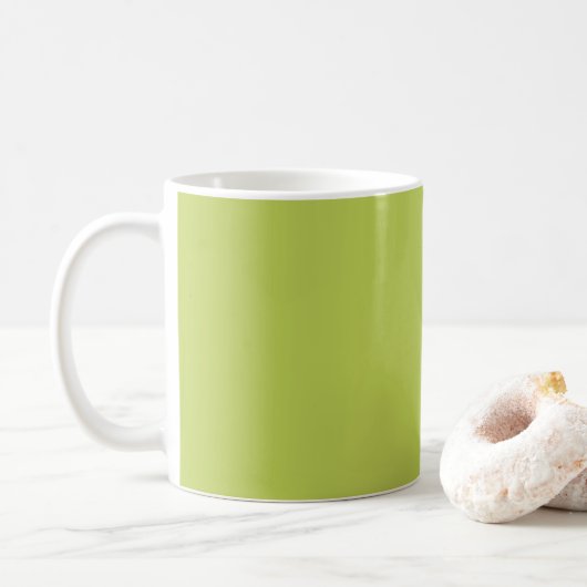 Trendy zachte chartreuse koffiemok (Met donut)