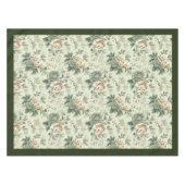 Trendy  zachte pastelgroene en witte bloemetjes tafelkleed (Voorkant (Horizontaal))