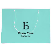 Trendy Zakelijk Aangepast Monogram Minimalistisch Groot Cadeauzakje (Voorkant)