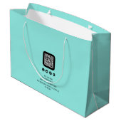 Trendy Zakelijk Aangepast Monogram Minimalistisch Groot Cadeauzakje (Achterkant Gekanteld)