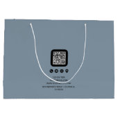 Trendy Zakelijk Aangepast Monogram Minimalistisch Groot Cadeauzakje (Achterkant)