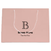 Trendy Zakelijk Aangepast Monogram Minimalistisch Groot Cadeauzakje (Voorkant)