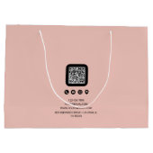 Trendy Zakelijk Aangepast Monogram Minimalistisch Groot Cadeauzakje (Achterkant)