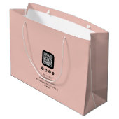 Trendy Zakelijk Aangepast Monogram Minimalistisch Groot Cadeauzakje (Achterkant Gekanteld)