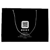 Trendy Zakelijk Aangepast Monogram Minimalistisch Groot Cadeauzakje (Achterkant)