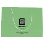 Trendy Zakelijk Aangepast Monogram Minimalistisch Groot Cadeauzakje (Achterkant)