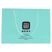 Trendy Zakelijk Aangepaste Monogram Minimalistisch Groot Cadeauzakje (Achterkant)