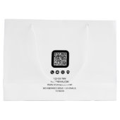 Trendy Zakelijk Aangepaste Monogram Minimalistisch Groot Cadeauzakje (Achterkant)