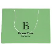 Trendy Zakelijk Aangepaste Monogram Minimalistisch Groot Cadeauzakje (Voorkant)