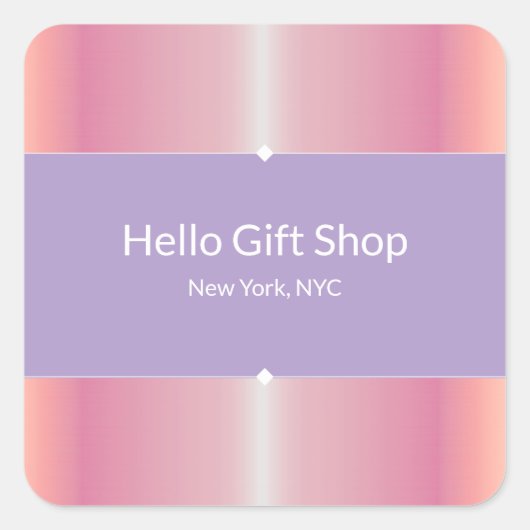 Trendy Zakelijk Pakket En Zegelstickers Vierkante Sticker (Voorkant)