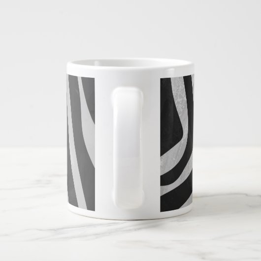 Trendy Zebra Animal Print Pattern gemaakt door Ima Grote Koffiekop (Achterkant)