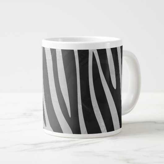 Trendy Zebra Animal Print Pattern gemaakt door Ima Grote Koffiekop (Voorkant rechts)