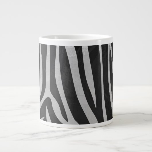 Trendy Zebra Animal Print Pattern gemaakt door Ima Grote Koffiekop (Voorkant)