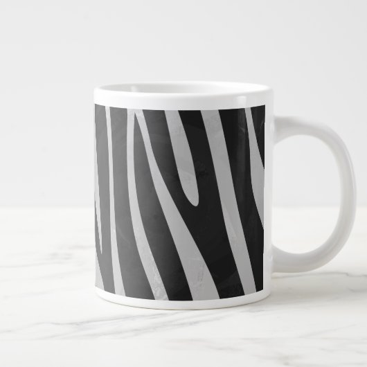 Trendy Zebra Animal Print Pattern gemaakt door Ima Grote Koffiekop (Rechts)