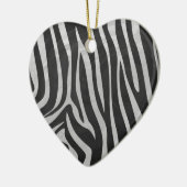 Trendy Zebra Animal Print Pattern gemaakt door Ima Keramisch Ornament (Links)