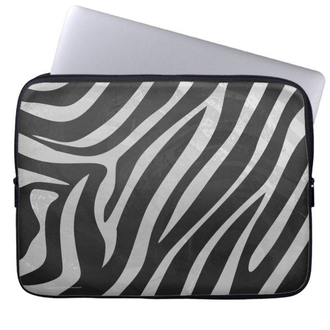 Trendy Zebra Animal Print Pattern gemaakt door Ima Laptop Sleeve (Voorkant)