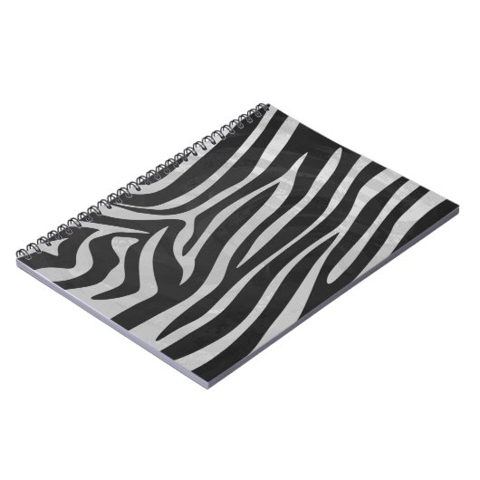 Trendy Zebra Animal Print Pattern gemaakt door Ima Notitieboek (Linkerzijde)