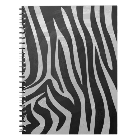Trendy Zebra Animal Print Pattern gemaakt door Ima Notitieboek (Voorkant)